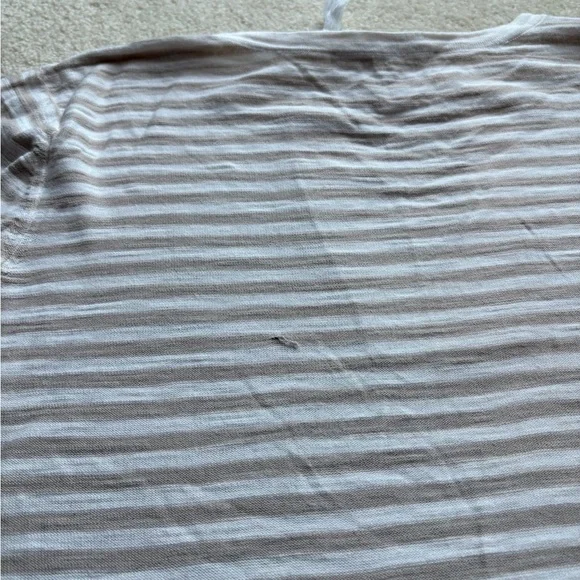 LOFT White and Tan Tie Front Long Sleeve Blouse - Picture 5 of 5